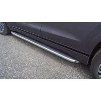 Пороги алюминиевые ТСС с накладкой серебристые на 4WD 2.0L для Jaecoo J8 2024-2025