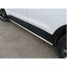 Пороги труба 60 мм для Hyundai Santa Fe 2012-2015