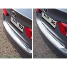 Накладка на задний бампер шлифованный лист для Kia Rio 2015-2017