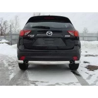 Защита заднего бампера уголки 75х42 мм для Mazda CX-5 2011-2015