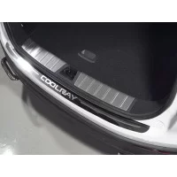 Накладка на задний бампер лист зеркальный надпись Coolray для Geely Coolray 2019-2023