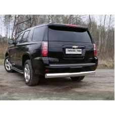 Защита заднего бампера овальная 120х60 мм для Chevrolet Tahoe 2016-2021