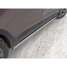 Пороги труба 60 мм для Hyundai Santa Fe Grand 2016-2018