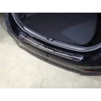 Накладка на задний бампер зеркальный лист надпись Solaris для Hyundai Solaris 2018-2020