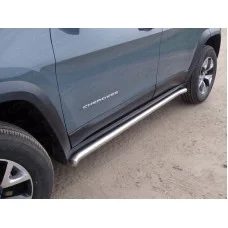 Пороги труба 60 мм для Jeep Cherokee Trailhawk 2014-2024