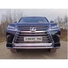 Защита передняя двойная 60-50 мм для Lexus LX-570/450d 2015-2024