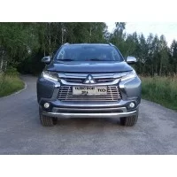 Накладка решётки радиатора 16 мм для Mitsubishi Pajero Sport 2016-2020