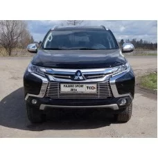 Решетка радиатора 12 мм для Mitsubishi Pajero Sport 2016-2020