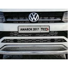 Накладка решётки радиатора нижняя без парктроников лист для Volkswagen Amarok 2016-2024