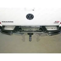 Накладка на задний бампер зеркальный лист надпись Volkswagen для Volkswagen Amarok 2016-2024