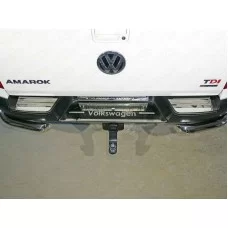 Накладка на задний бампер зеркальный лист надпись Volkswagen для Volkswagen Amarok 2016-2024