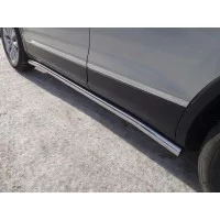 Пороги труба 60 мм для Volkswagen Tiguan 2016-2024