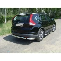Защита заднего бампера овальная короткая 75-42 мм для Honda CR-V 2012-2015