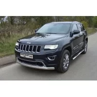 Защита передняя овальная длинная 75-42 мм для Jeep Grand Cherokee 2013-2017