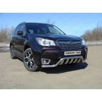 Защита передняя Кенгурятник с вставкой 60-75 мм для Subaru Forester SJ 2013-2016