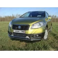 Защита передняя двойная 42-42 мм для Suzuki SX4 New 2013-2024