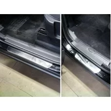 Накладки на пороги зеркальный лист для Land Rover Discovery 4 2009-2016
