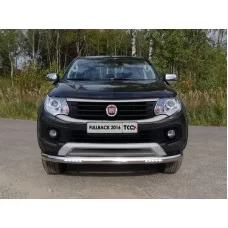 Защита переднего бампера с ДХО 76 мм для Fiat Fullback 2016-2020
