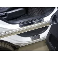 Накладки на пороги лист зеркальный 4 шт для Honda CR-V 2017-2024