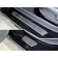 Накладки на пороги шлифованный лист 4 штуки для Hyundai Solaris 2018-2024
