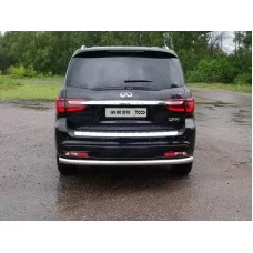 Защита заднего бампера 76 мм для Infiniti QX80 2018-2024