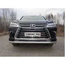 Защита переднего бампера 76 мм для Lexus LX-570/450d 2015-2024