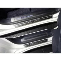 Накладки на пороги с гибом лист шлифованный надпись Excalibur 4 штуки для Toyota Land Cruiser 200 Excalibur 2017-2021