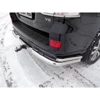 Защита задняя двойные уголки 76-42 мм для Toyota Land Cruiser 200 Executive 2016-2021
