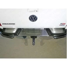 Накладка на задний бампер лист шлифованный надпись Volkswagen для Volkswagen Amarok 2016-2024