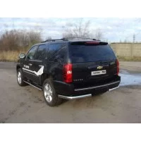 Защита заднего бампера уголки 75х42 мм для Chevrolet Tahoe 2006-2014