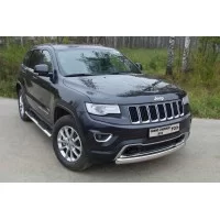 Защита передняя овальная короткая 75-42 мм для Jeep Grand Cherokee 2013-2017