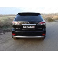 Защита заднего бампера овальная 75х42 мм для Lexus RX-350 2012-2024