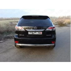 Защита заднего бампера овальная 75х42 мм для Lexus RX-350 2012-2024