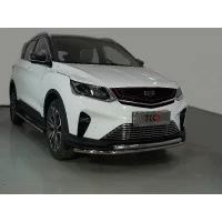 Защита передняя двойная 42-42 мм для Geely Coolray 2019-2023