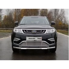 Защита переднего бампера с ДХО 60 мм для Geely Atlas 2018-2022