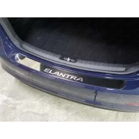 Накладка на задний бампер зеркальный лист надпись Elantra для Hyundai Elantra 2015-2018