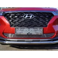 Накладка решётки радиатора нижняя 12 мм для Hyundai Santa Fe 2018-2020