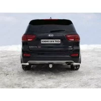 Защита задняя уголки 60 мм для Kia Sorento Prime 2018-2020