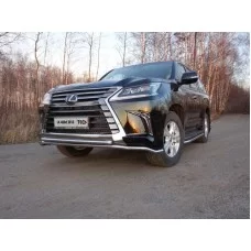 Защита передняя двойная 42-42 мм для Lexus LX-570/450d 2015-2024