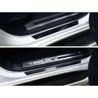 Накладки на пороги зеркальный лист для Lexus LX-570/450d 2015-2024
