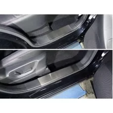Накладки на пластиковые пороги лист шлифованный для Mazda CX-5 2015-2024