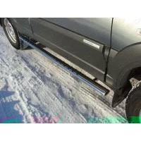 Пороги труба овальная с проступью 75?42 мм для Chevrolet Niva 2009-2020