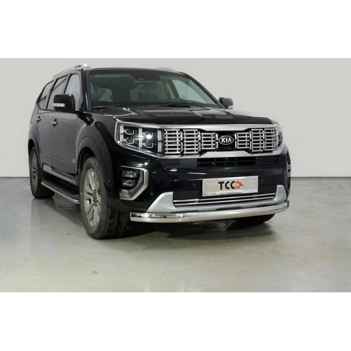 Накладка решетки радиатора верхняя16 мм 6шт для Kia Mohave 2020-2024 артикул KIAMOH20-12