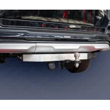 Фаркоп оцинкованный, крюк Е нерж., надпись Fortuner для Toyota Fortuner 2017-2024