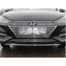 Решётка радиатора верхняя лист для Hyundai Accent 2018-2024