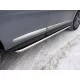 Пороги с площадкой нержавеющий лист 42 мм для Infiniti QX60 2016-2020 артикул INFQX6016-19
