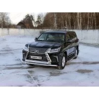 Защита передняя двойная 76-75 мм для Lexus LX-570/450d 2015-2024