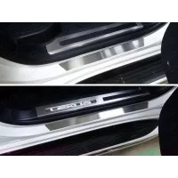 Накладки на пороги шлифованный лист для Lexus LX-570/450d 2015-2024