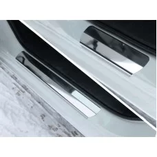 Накладки на пороги зеркальный лист для Mazda 6 2015-2024