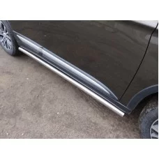 Пороги труба 60 мм для Mitsubishi Outlander 2019-2024